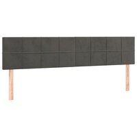 Hoofdbord LED 160x5x78/88 cm fluweel donkergrijs