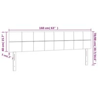 Hoofdbord LED 160x5x78/88 cm fluweel donkergrijs