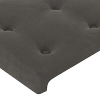 Hoofdbord LED 160x5x78/88 cm fluweel donkergrijs