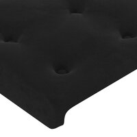 Hoofdbord LED 160x5x118/128 cm fluweel zwart
