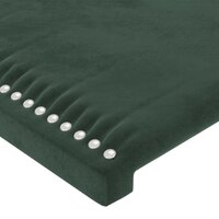 Hoofdbord LED 147x16x118/128 cm fluweel donkergroen