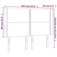 Hoofdbord LED 147x16x118/128 cm fluweel donkergroen