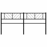 Hoofdbord 180 cm metaal zwart