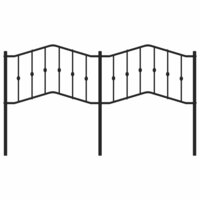 Hoofdbord 160 cm metaal zwart