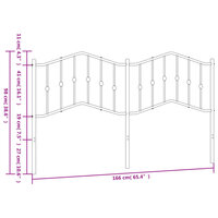 Hoofdbord 160 cm metaal zwart