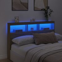 Hoofdbordkast met LED-verlichting 160x17x102 cm sonoma eiken