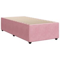 Boxspring met matras fluweel roze 90x190 cm
