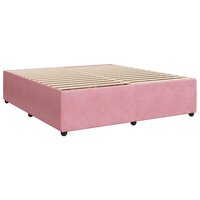 Boxspring met matras fluweel roze 180x200 cm