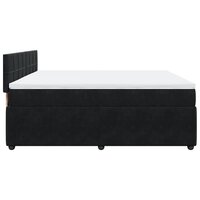 Boxspring met matras fluweel zwart 180x200 cm