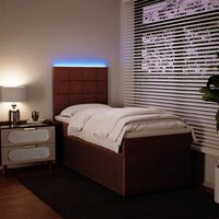 Boxspring met matras fluweel roze 90x190 cm