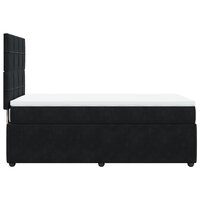 Boxspring met matras fluweel zwart 90x200 cm