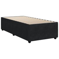 Boxspring met matras fluweel zwart 90x200 cm