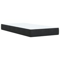 Boxspring met matras fluweel zwart 90x200 cm