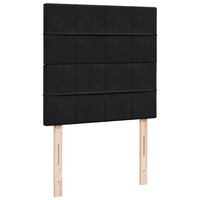 Boxspring met matras fluweel zwart 90x200 cm