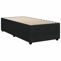 Boxspring met matras fluweel zwart 90x200 cm