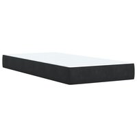 Boxspring met matras fluweel zwart 90x200 cm