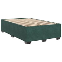 Boxspring met matras fluweel donkergroen 120x200 cm