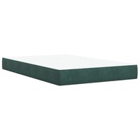 Boxspring met matras fluweel donkergroen 120x200 cm