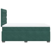 Boxspring met matras fluweel donkergroen 120x200 cm