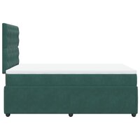 Boxspring met matras fluweel donkergroen 120x200 cm