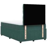 Boxspring met matras fluweel donkergroen 120x200 cm