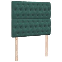 Boxspring met matras fluweel donkergroen 120x200 cm