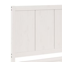 Bedframe extra lang zonder matras massief hout wit 180x220 cm