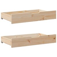 Slaapbank met lades 80x200 cm massief grenenhout
