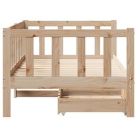 Slaapbank met lades 80x200 cm massief grenenhout