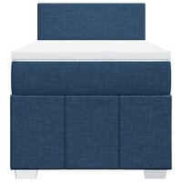 Boxspring met matras stof blauw 80x200 cm