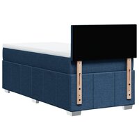 Boxspring met matras stof blauw 80x200 cm