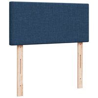 Boxspring met matras stof blauw 80x200 cm