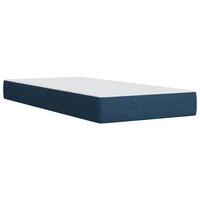 Boxspring met matras stof blauw 80x200 cm