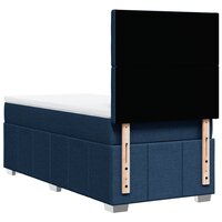 Boxspring met matras stof blauw 80x200 cm