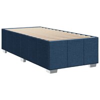 Boxspring met matras stof blauw 80x200 cm