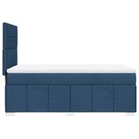 Boxspring met matras stof blauw 80x200 cm
