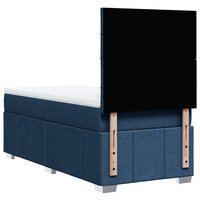 Boxspring met matras stof blauw 80x200 cm