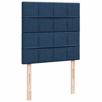 Boxspring met matras stof blauw 80x200 cm