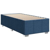 Boxspring met matras stof blauw 80x200 cm