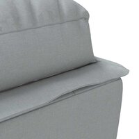 Massage chaise longue met kussens stof lichtgrijs