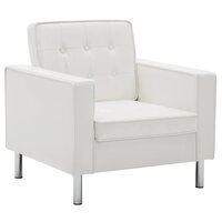 Fauteuil kunstleer wit