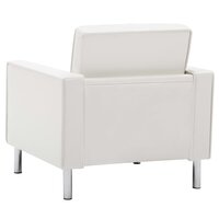 Fauteuil kunstleer wit