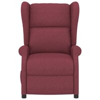 Fauteuil elektrisch verstelbaar stof wijnrood