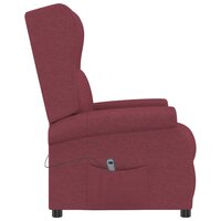 Fauteuil elektrisch verstelbaar stof wijnrood