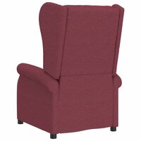Fauteuil elektrisch verstelbaar stof wijnrood