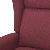 Fauteuil elektrisch verstelbaar stof wijnrood