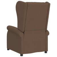 Fauteuil verstelbaar elektrisch stof bruin