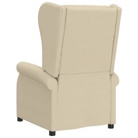 Fauteuil verstelbaar elektrisch stof cr&egrave;me