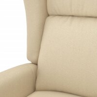 Fauteuil verstelbaar elektrisch stof cr&egrave;me