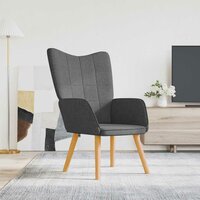Relaxstoel stof donkergrijs